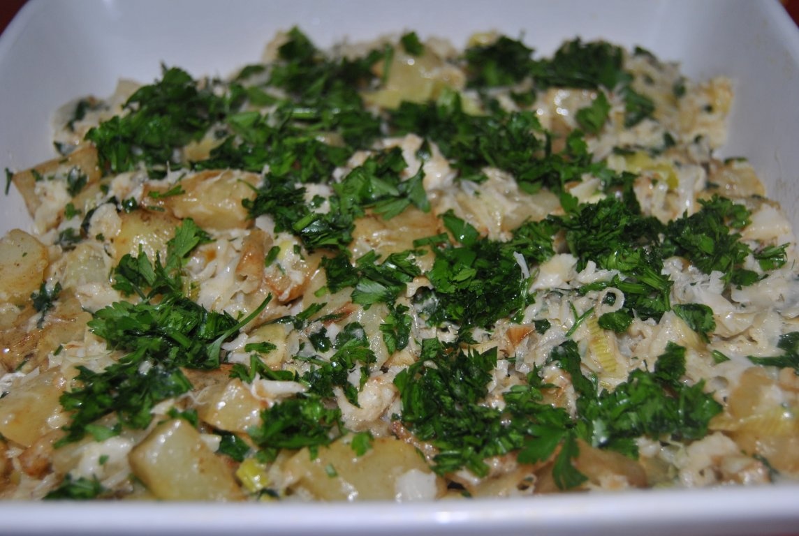 Cod  cu smântânã - Bacalhau com Natas