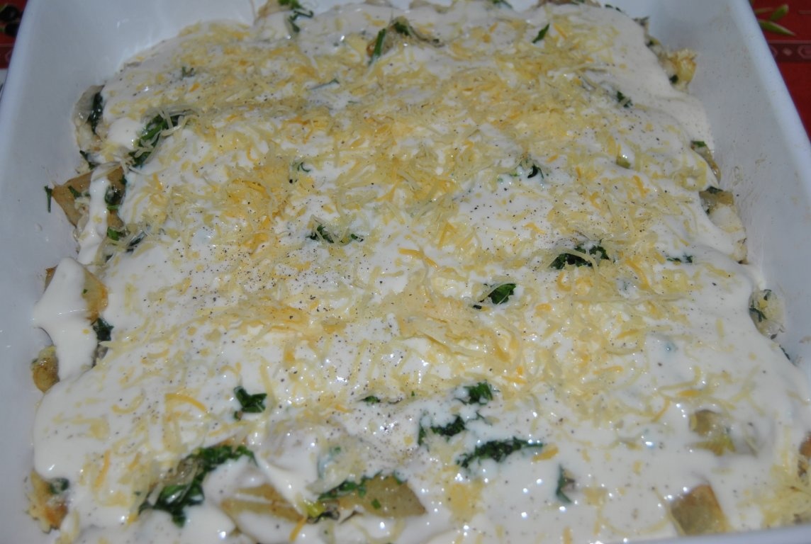 Cod  cu smântânã - Bacalhau com Natas