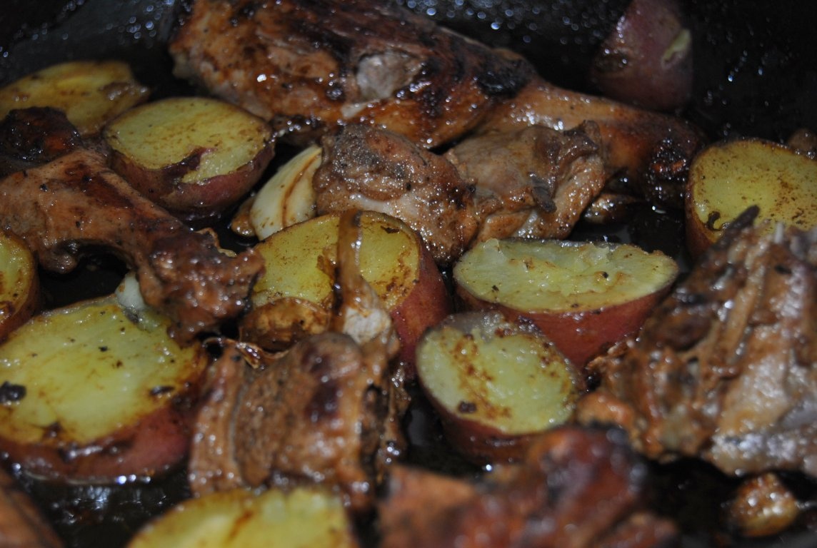 Fripturã de ratã cu cartofi dulci