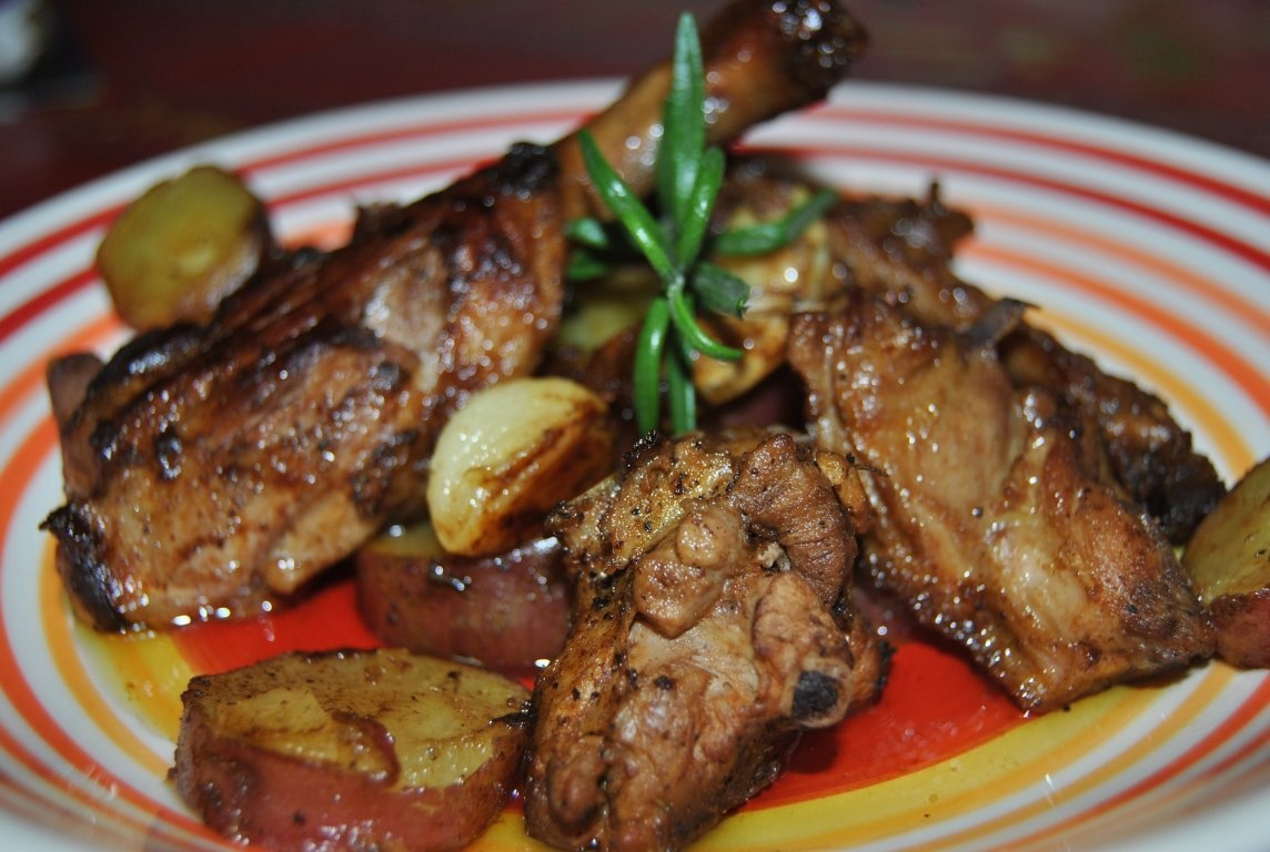 Fripturã de ratã cu cartofi dulci