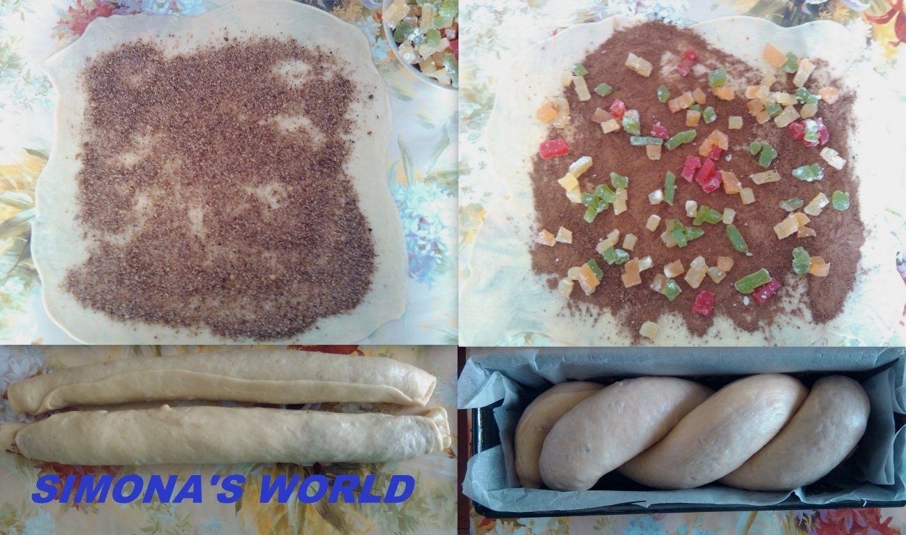 Cozonac cu nuca si rahat