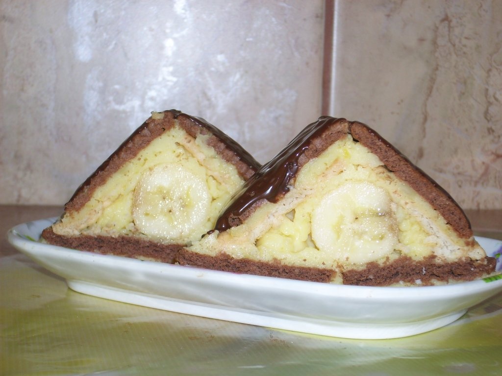 Triunghiuri cu banane si vanilie