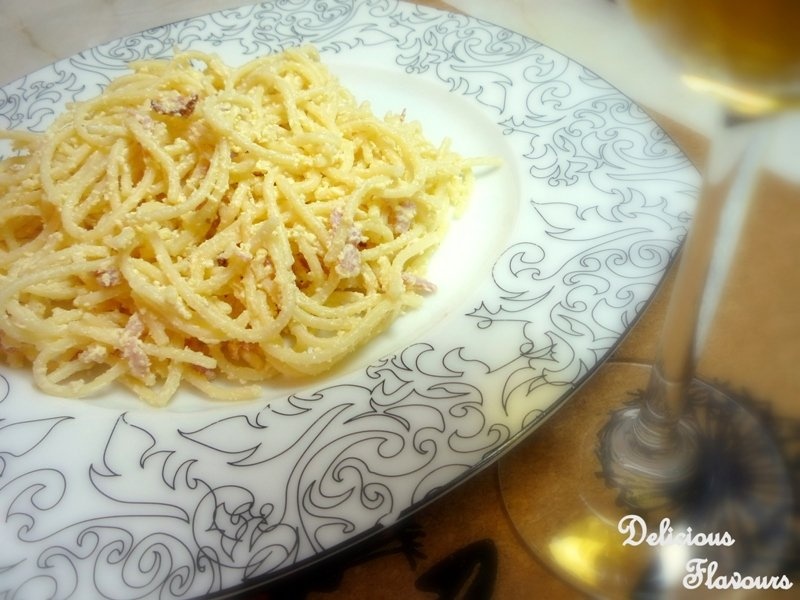 Spaghete Carbonara  reţetă cu smântână