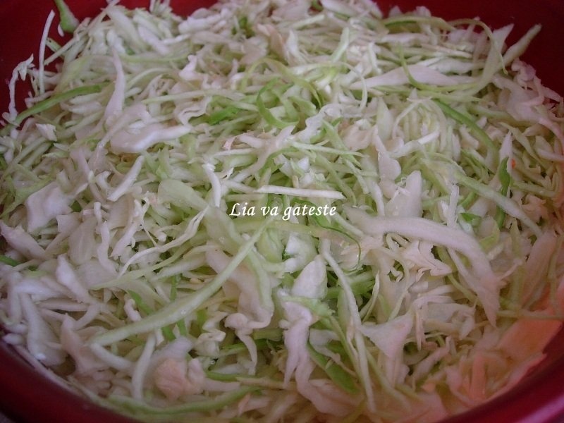 Costita pe pat de varza dulce in vas roman