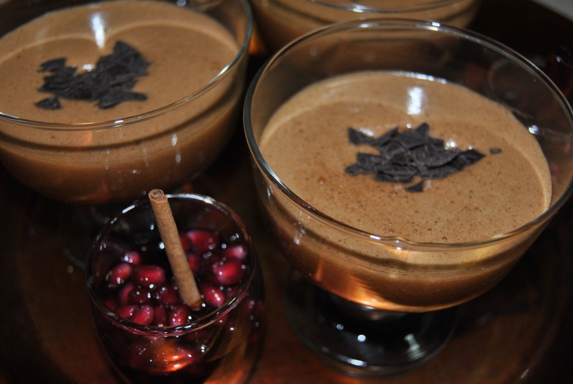 Mousse de Chocolate cu Shots de Rodii