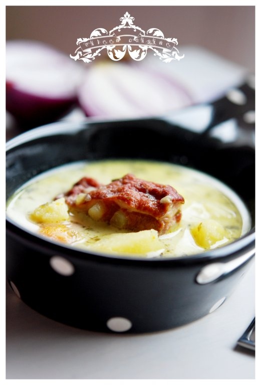 Ciorba de cartofi cu afumatura