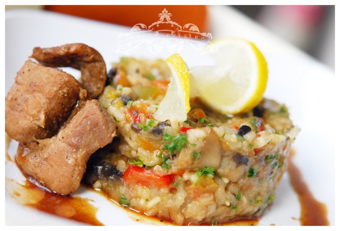 Orez cu legume la cuptor