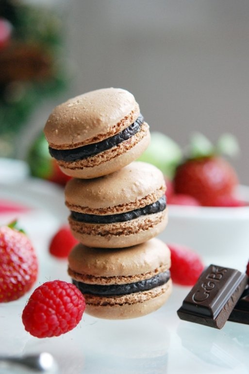 Macarons cu ciocolata - tehnica italieneasca