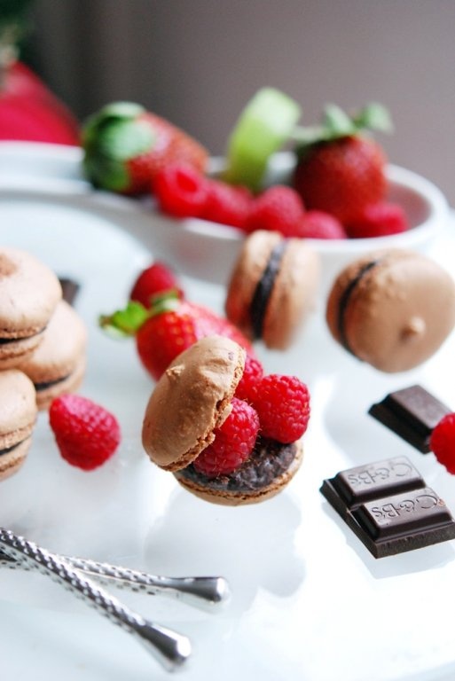 Macarons cu ciocolata - tehnica italieneasca