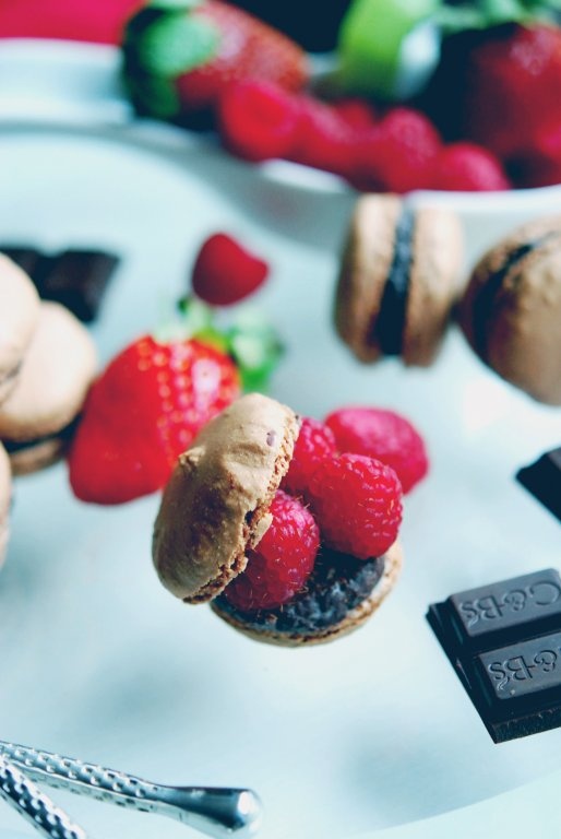 Macarons cu ciocolata - tehnica italieneasca