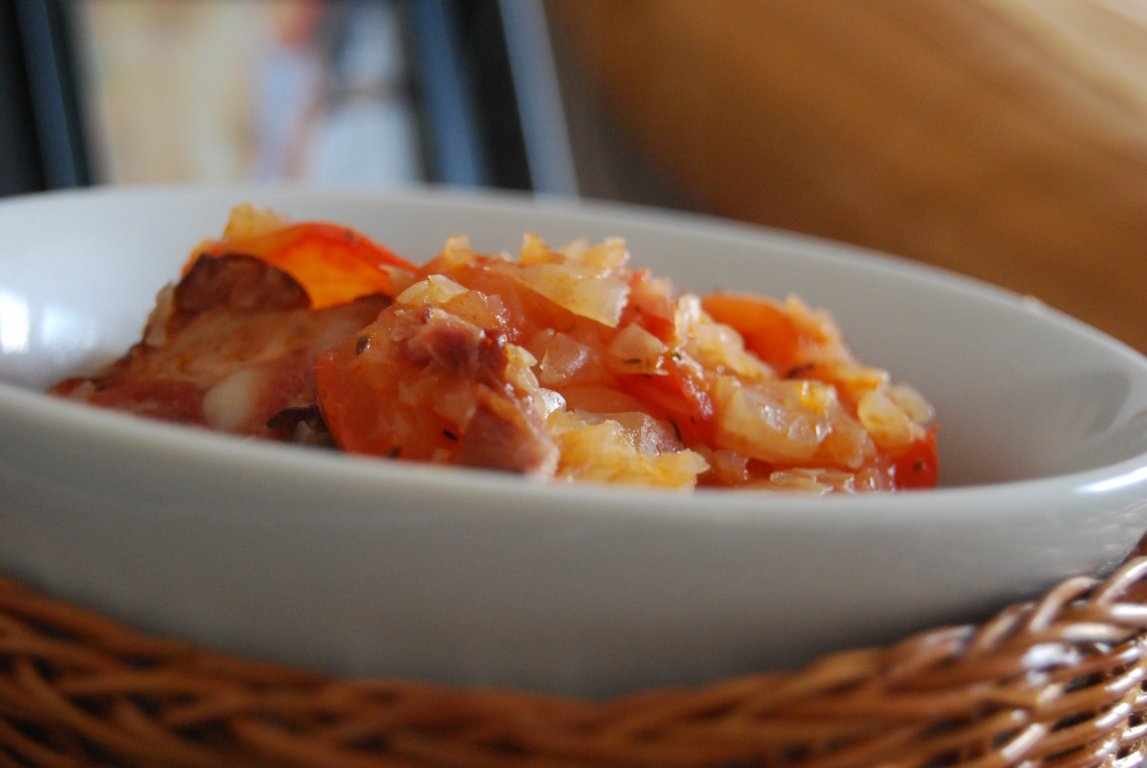 Varza cu costita la cuptor