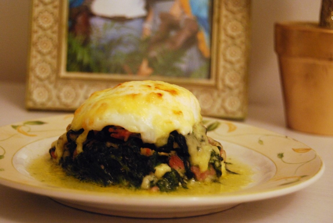 Oua florentine cu jambon