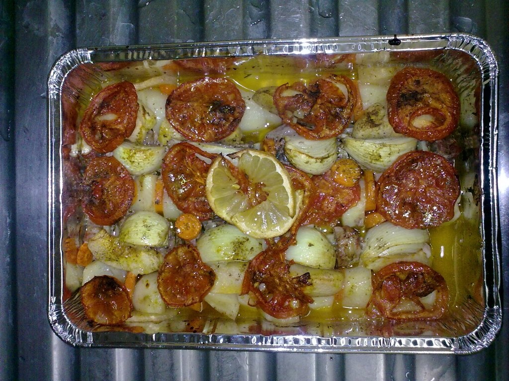 Ceafa de Porc la Tava cu Legume