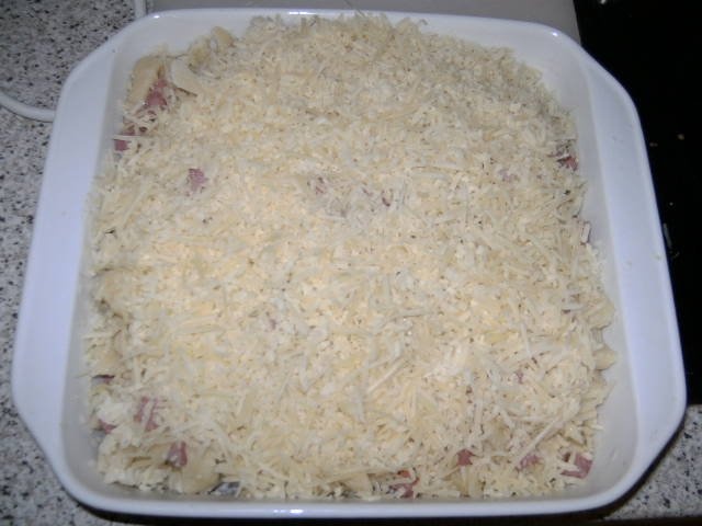 Puricei cu slaninuta gratinati