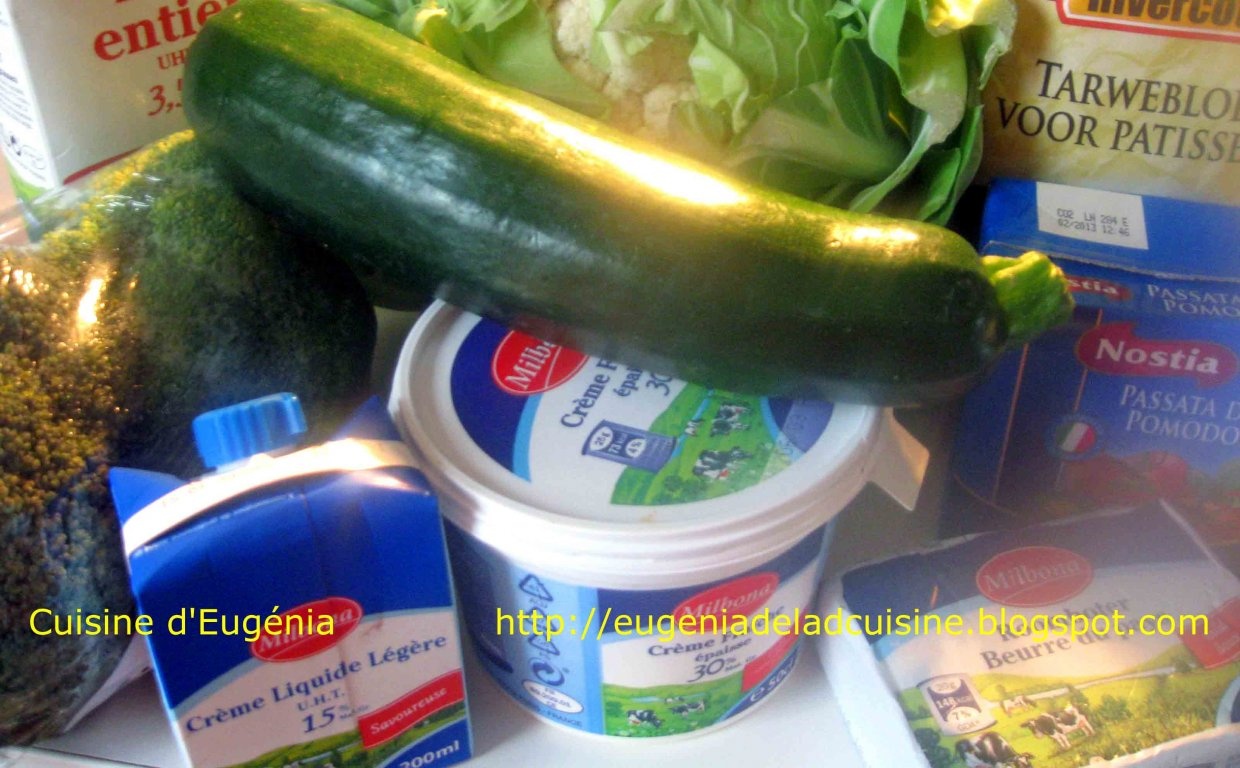 Soufflé de brocoli, conopida si dovlecei