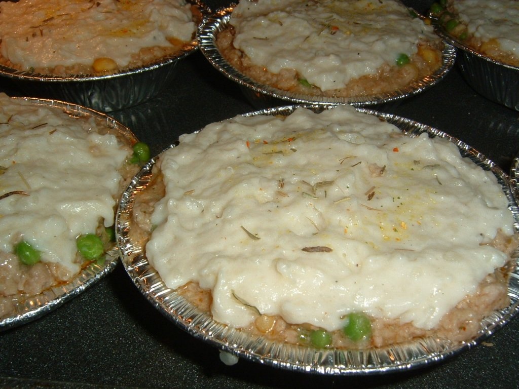 Mini turtite in crusta de cartofi piure