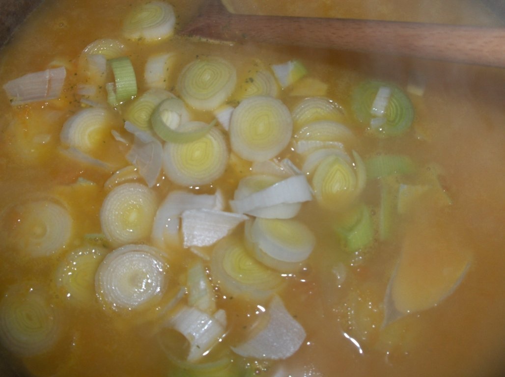 Supã cremã de dovleac si praz