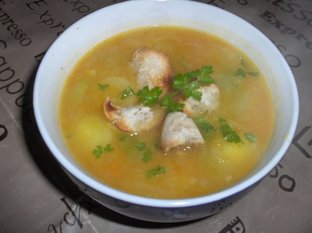 Supã cremã de dovleac si praz