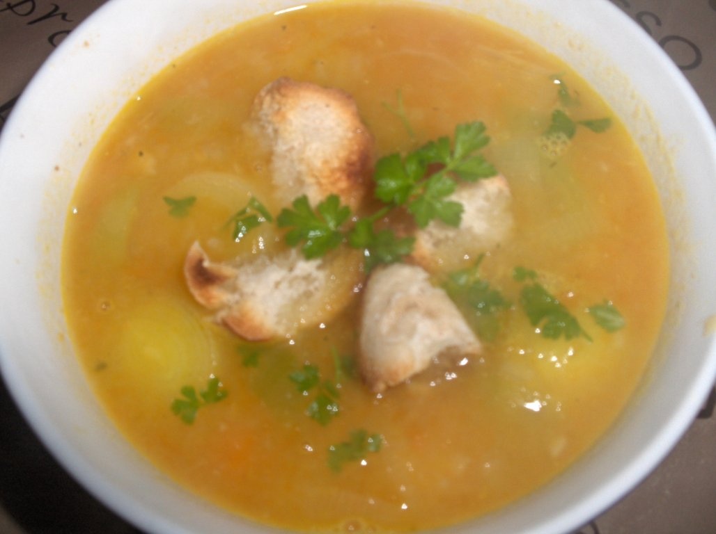 Supã cremã de dovleac si praz