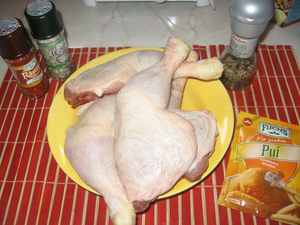 Pulpe de pui in marinada ,facute pe grill