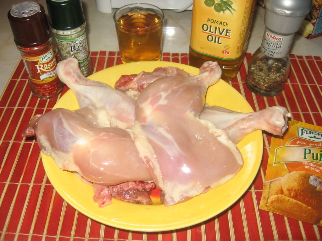 Pulpe de pui in marinada ,facute pe grill