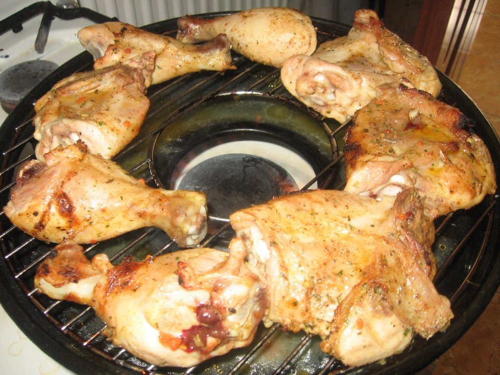 Pulpe de pui in marinada ,facute pe grill