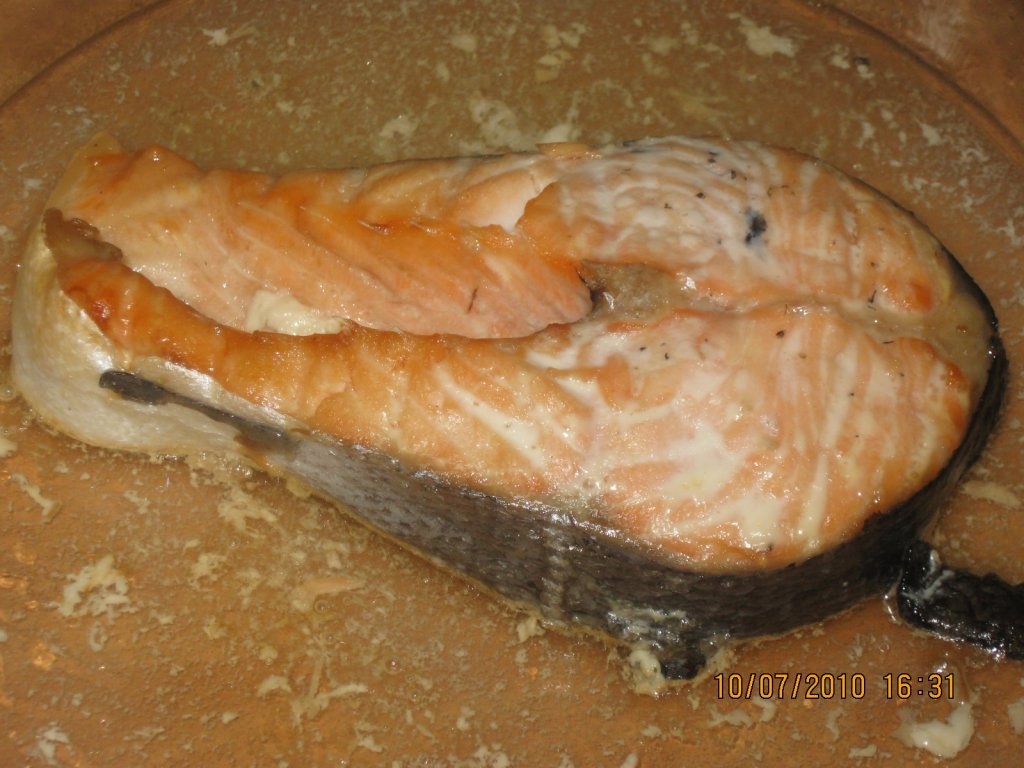 Somon cu spanac gratinat