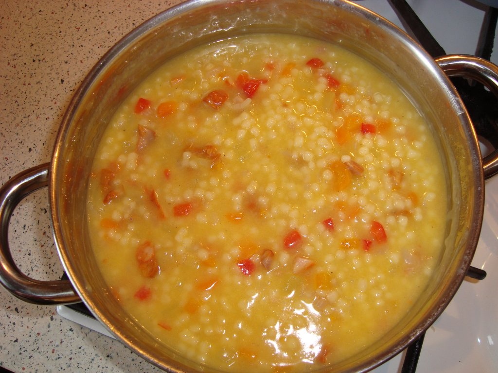 Cus Cus cu legume si pastrama de pui afumata