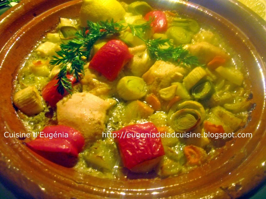 Tajine marocana de pui cu legume