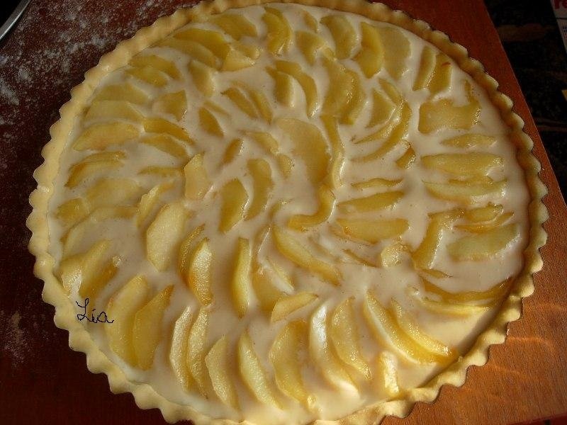 Prajitura americana cu branza dulce si mere