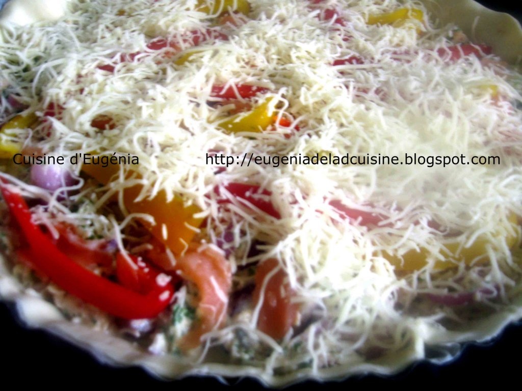 Quiche cu somon afumat