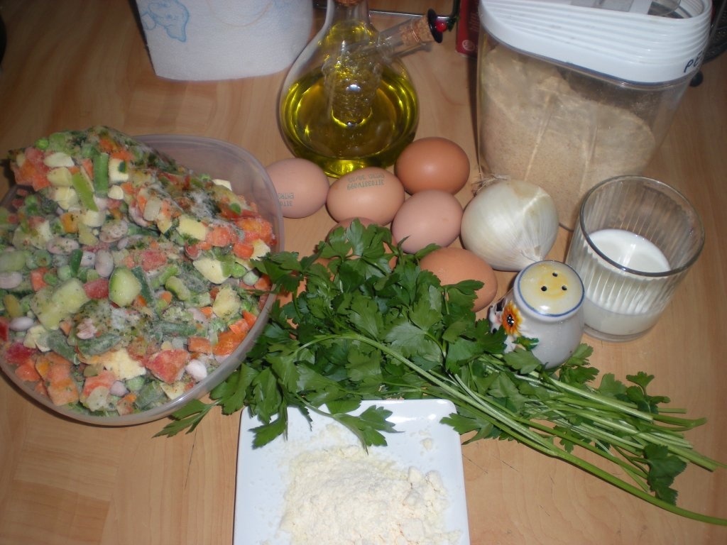 Omleta la cuptor cu legume