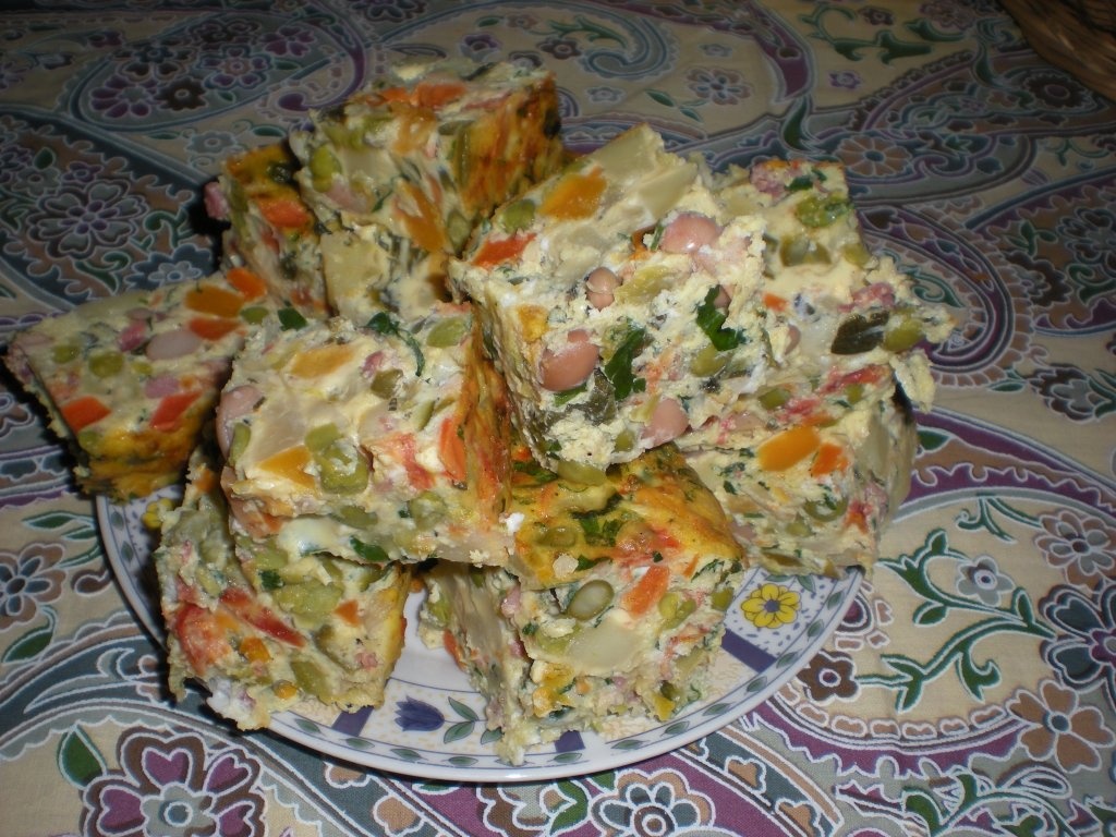 Omleta la cuptor cu legume