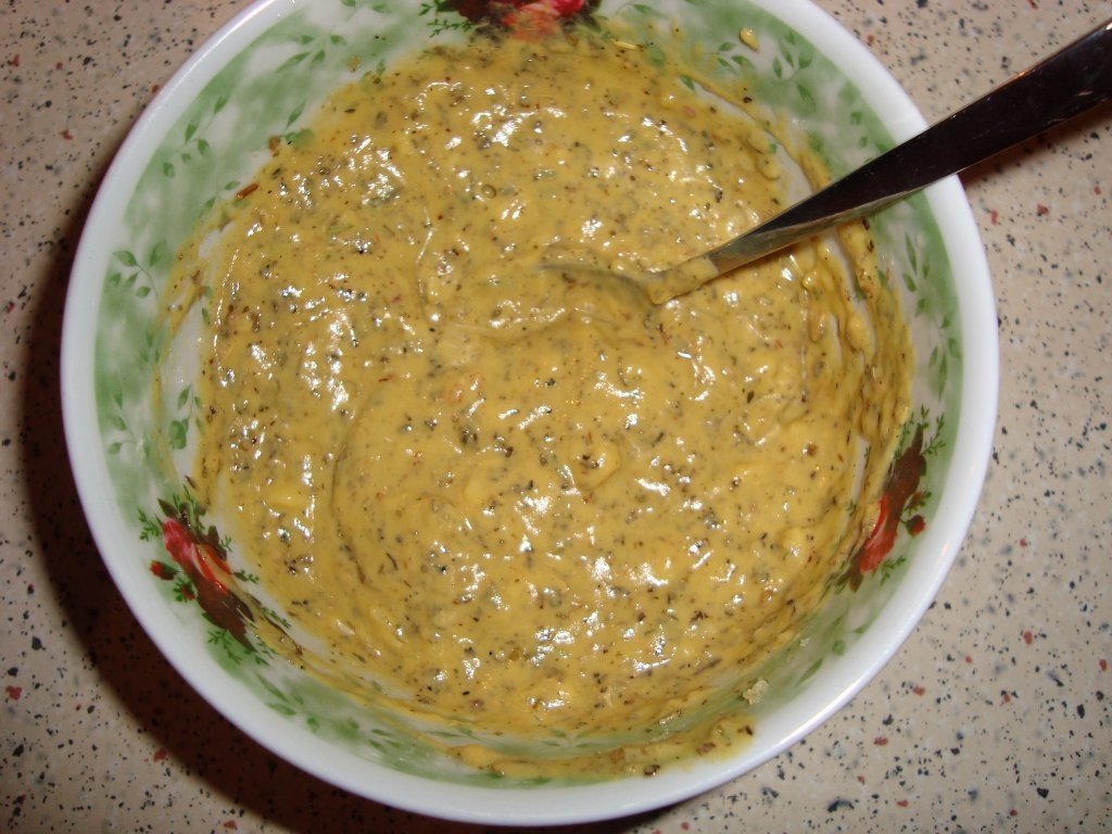 Cartofi la cuptor cu mustar si usturoi