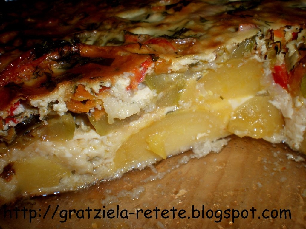 Dovlecei şi cartofi gratinaţi, o masă de duminică