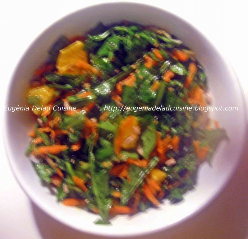 Salata de papadie cu portocale