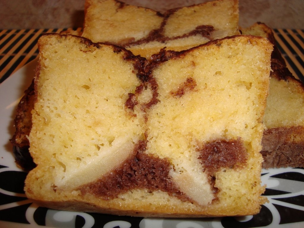 Chec cu mere glazurat cu ciocolata