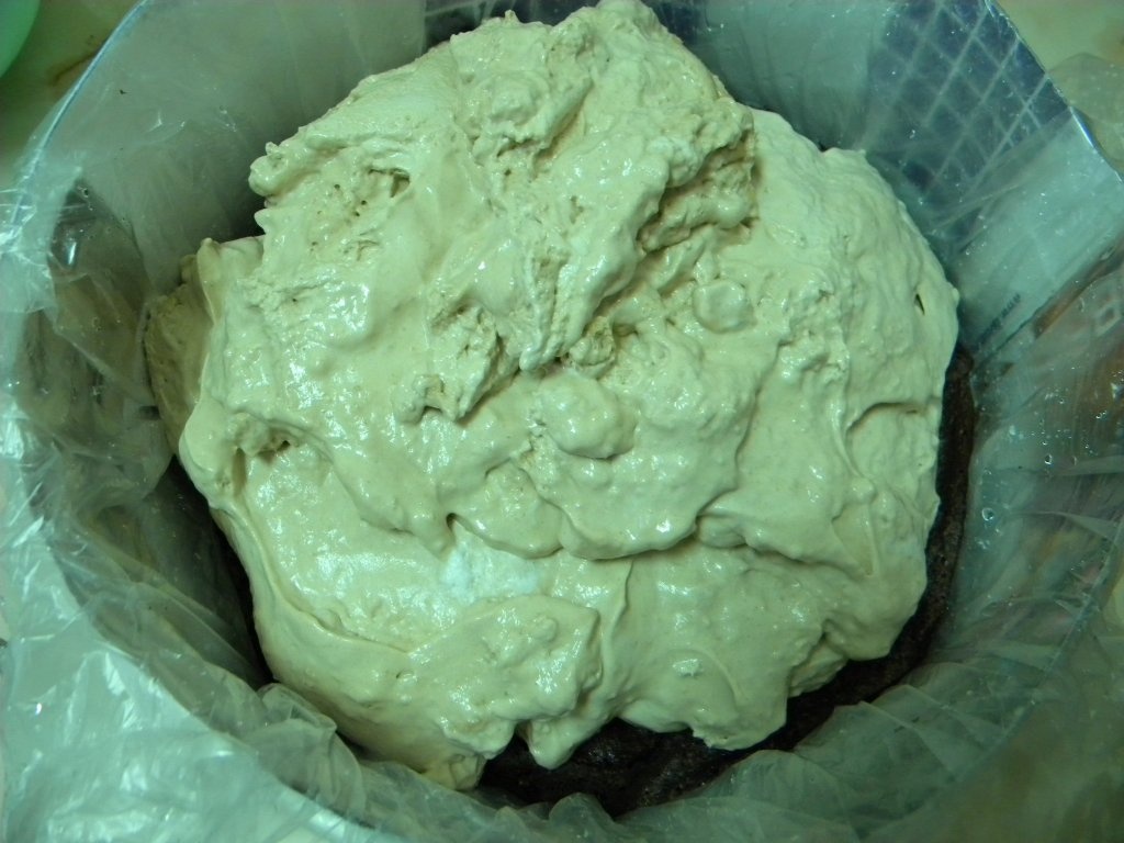 Tort cu 3 feluri de crema.