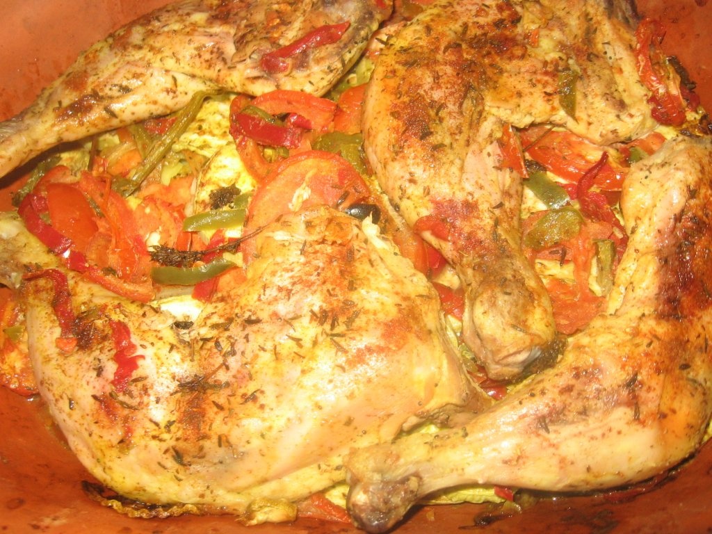 Tajine de pui cu legume