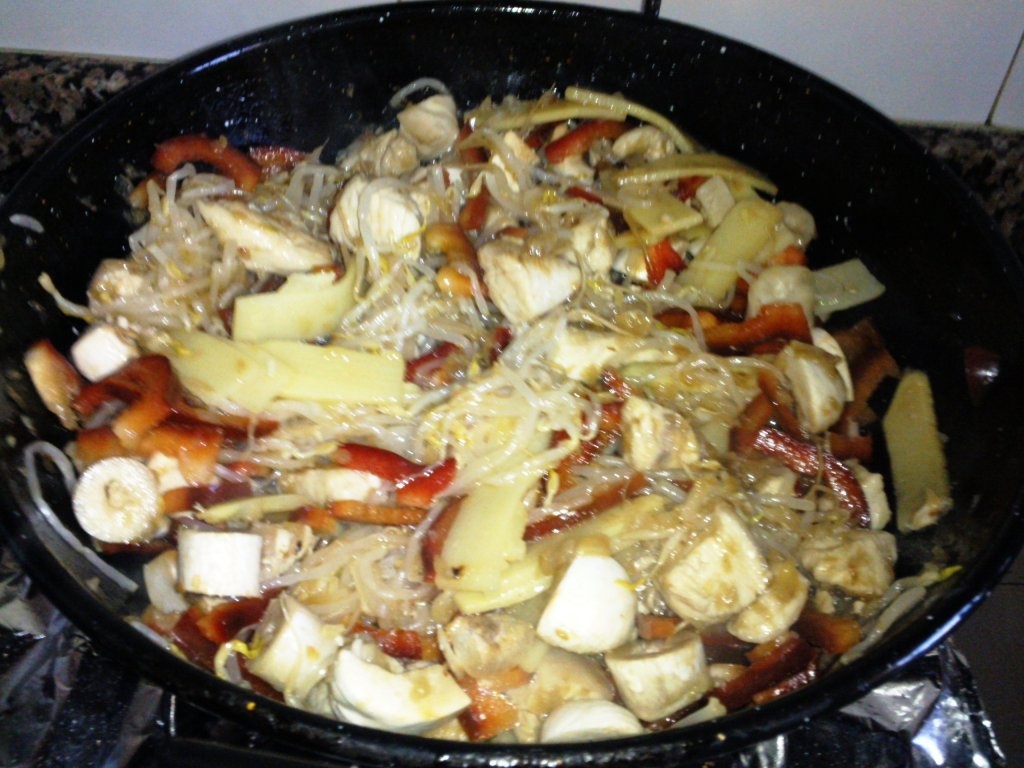 Fiedea chinezeasca cu pui si legume