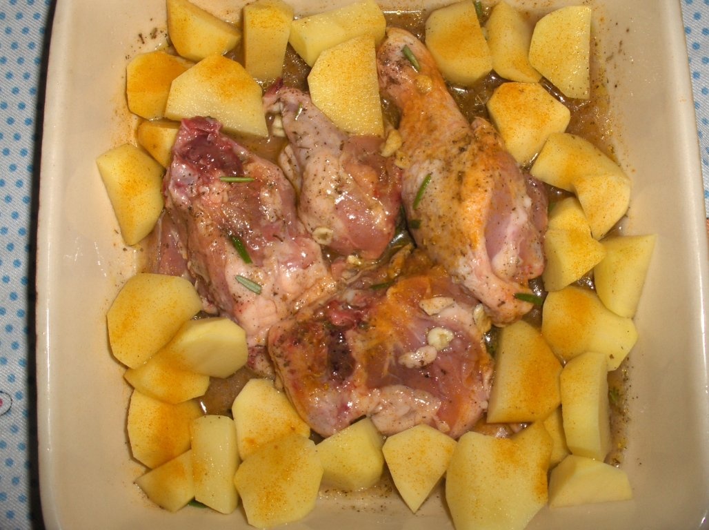 Pulpe cu usturoi si ierburi aromatice la cuptor