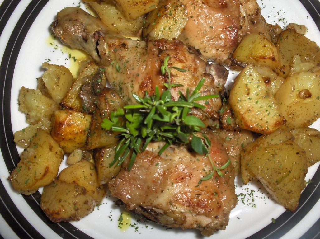 Pulpe cu usturoi si ierburi aromatice la cuptor