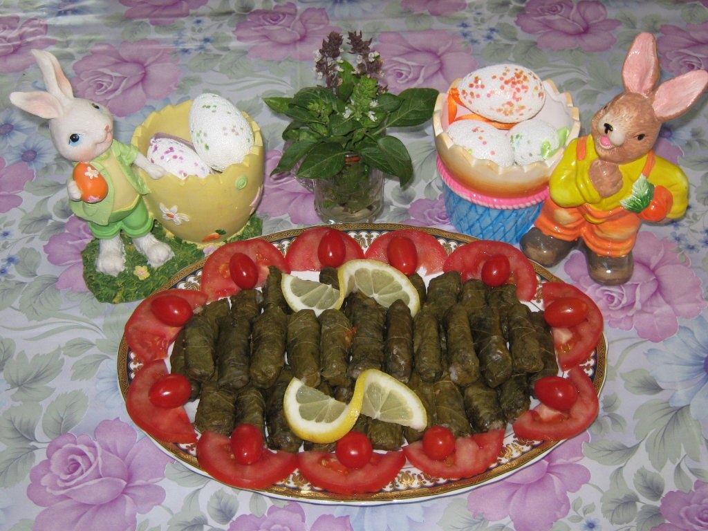 Sarmalute in foi de vita cu carne de oaie-reteta araba