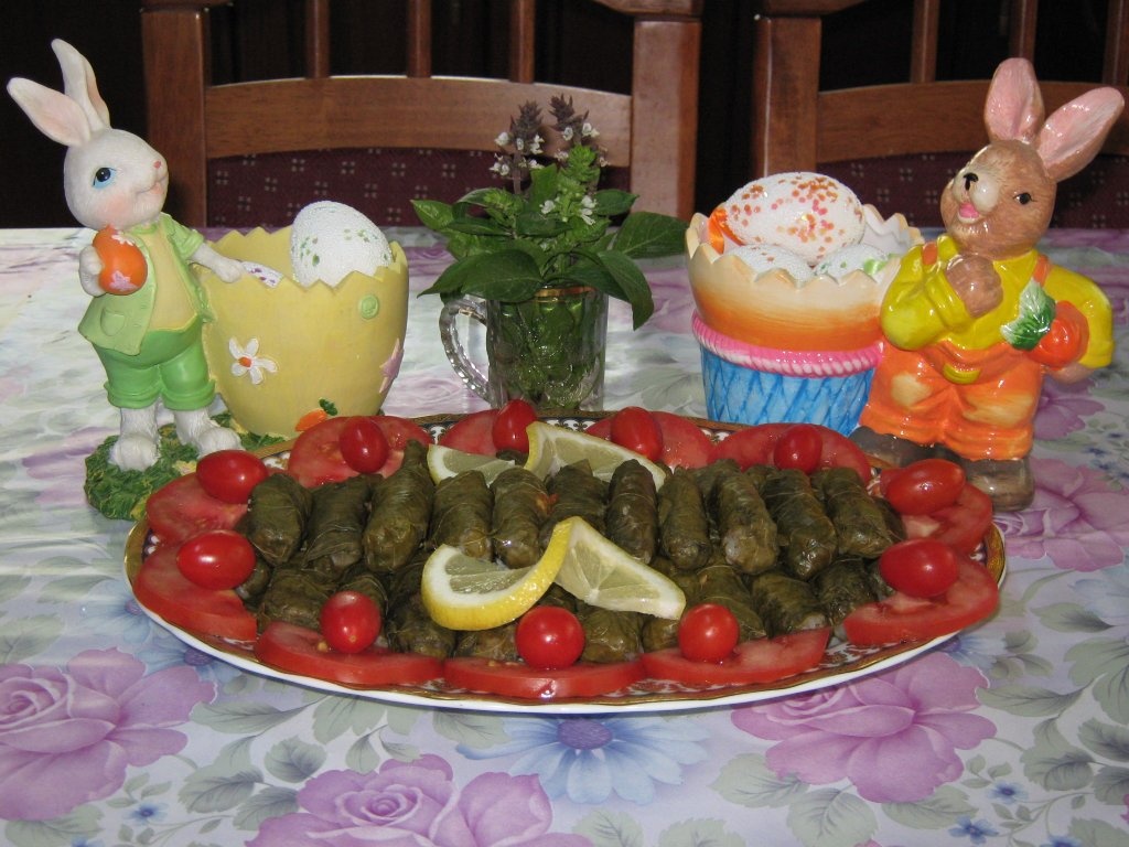 Sarmalute in foi de vita cu carne de oaie-reteta araba