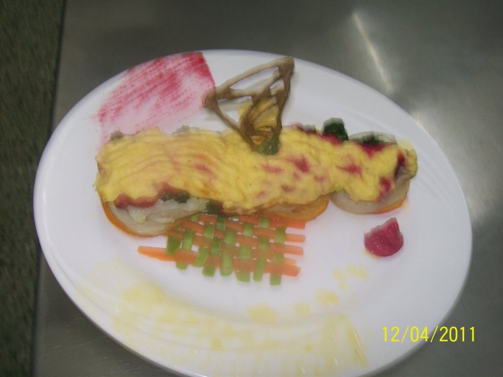 File de Salau cu crusta de piure picant