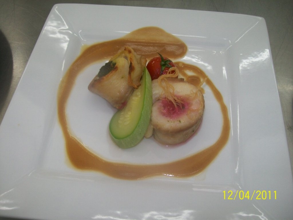 File de Salau cu crusta de piure picant