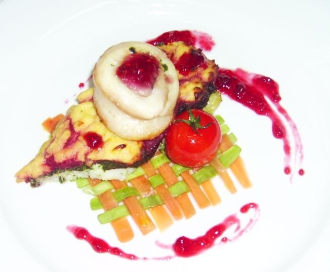 File de Salau cu crusta de piure picant