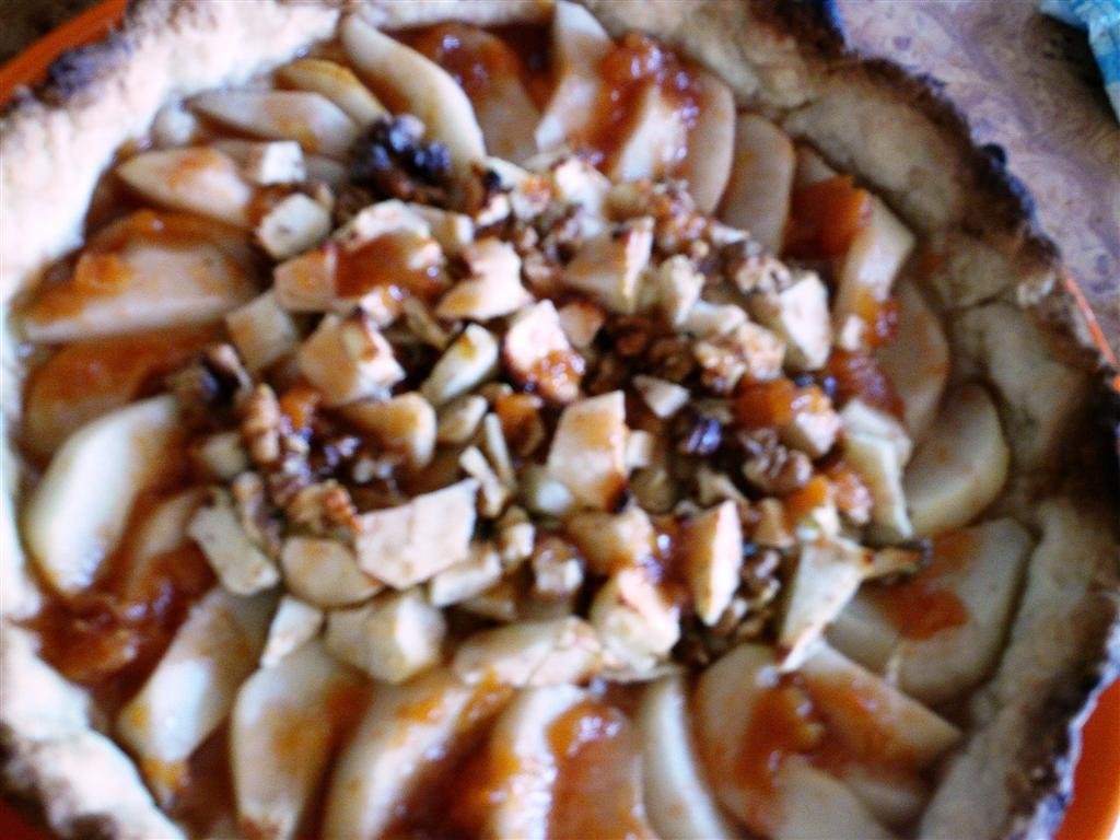 Tarta cu mere, nuci si pere