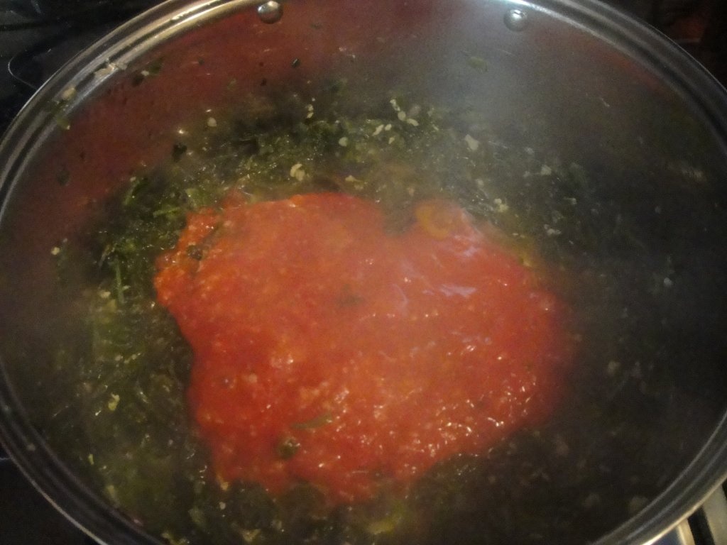 Spanac cu carne de pui