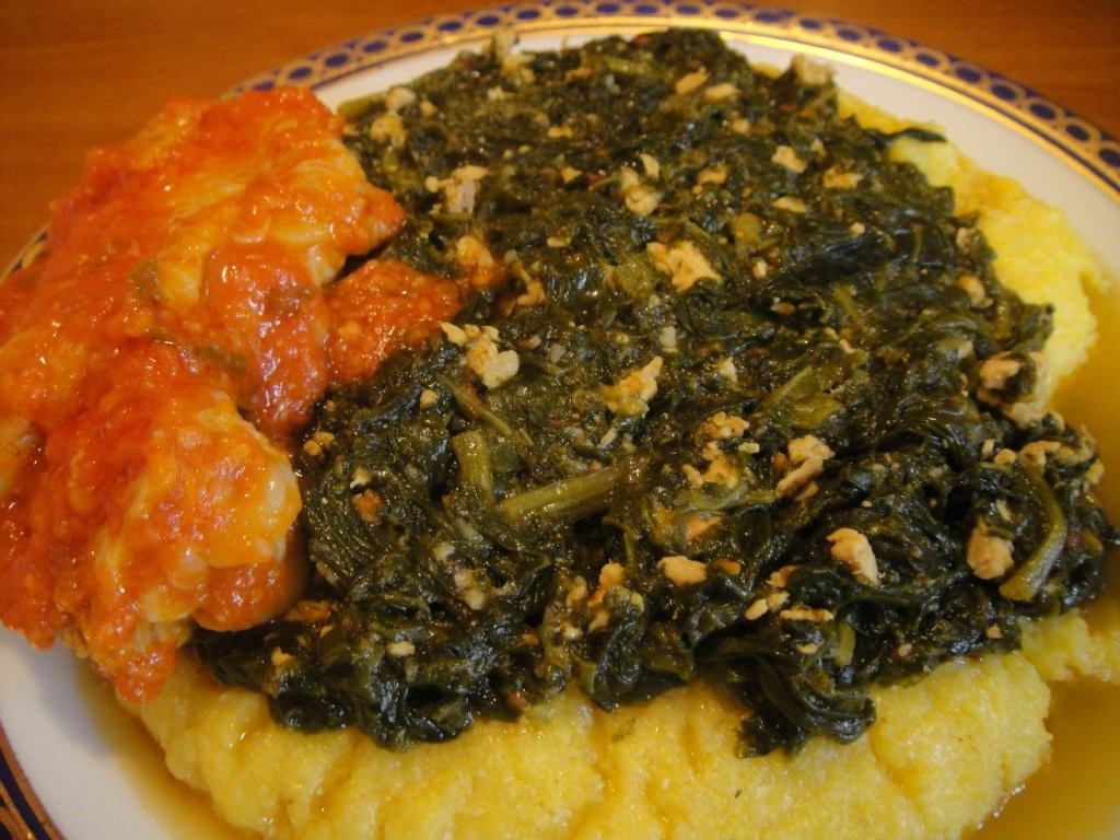 Spanac cu carne de pui